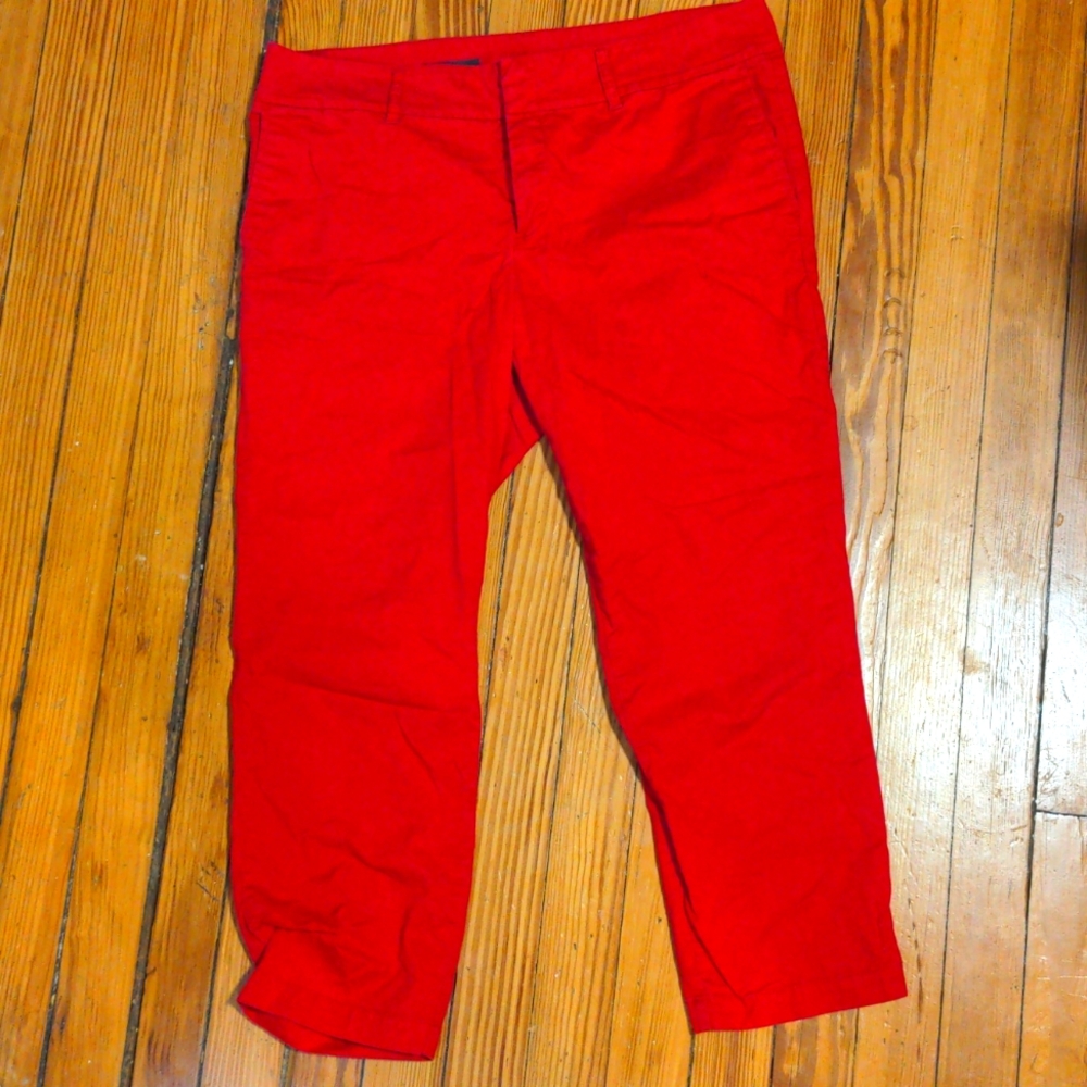 Red Crop Trouser